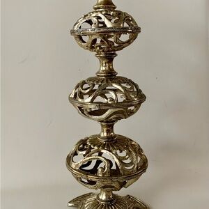 mid century Dilly Metal Tall Candle Holder